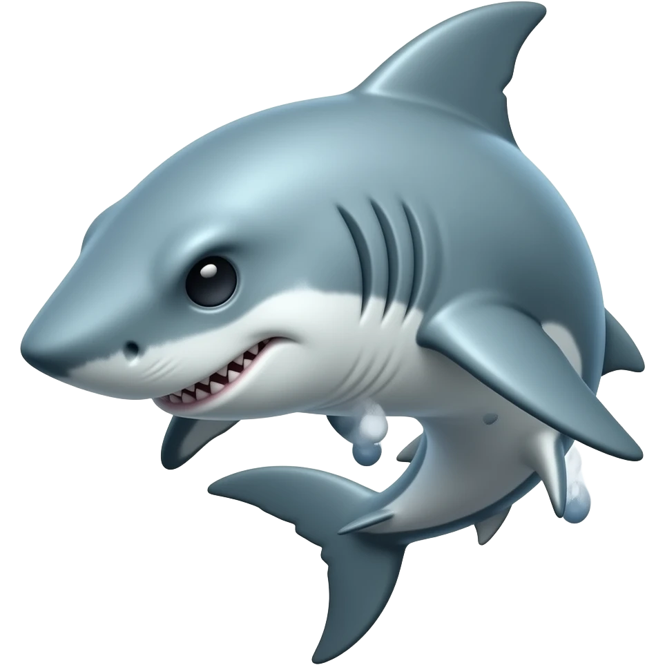 Evil shark emoji