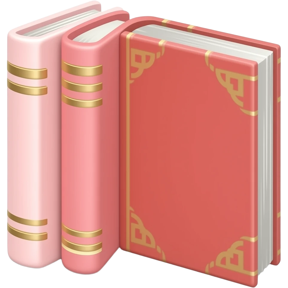 light red books emoji