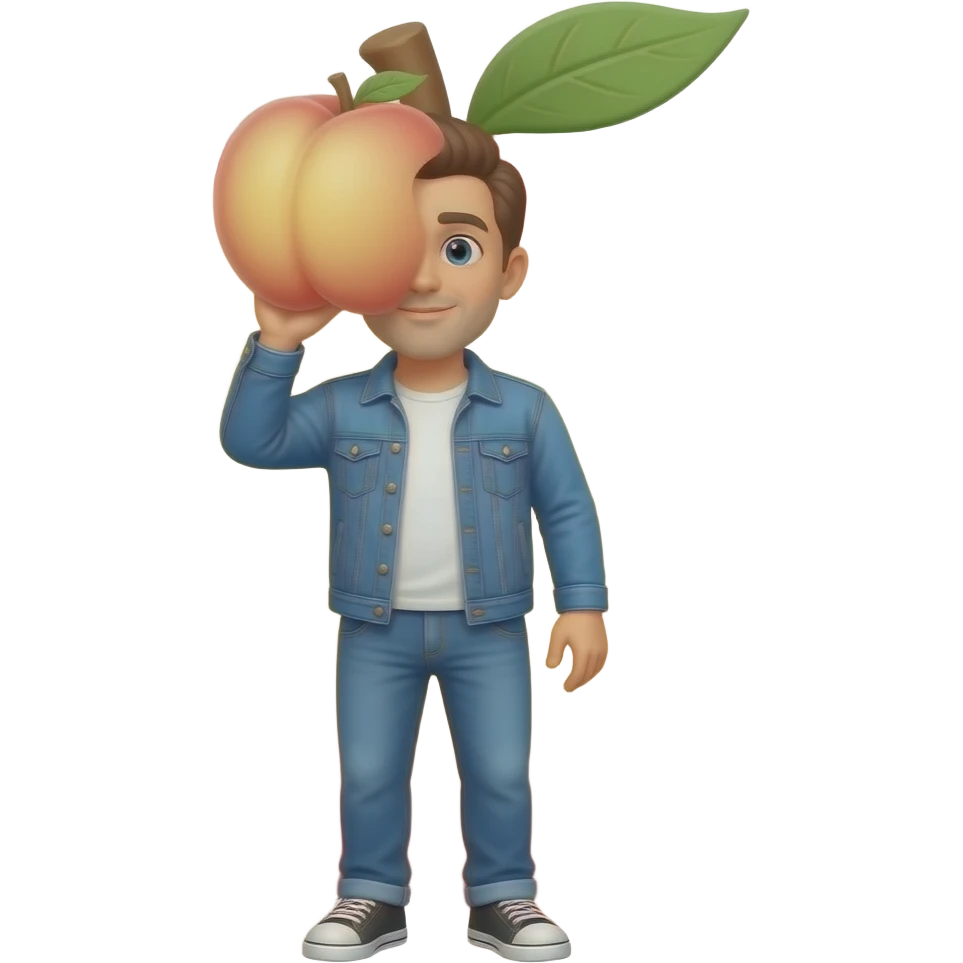 Face first into a peach emoji