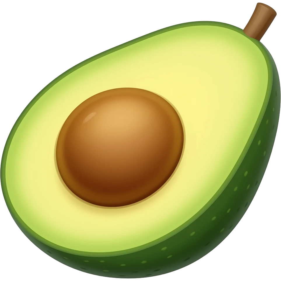 Fruit avocat souriant emoji