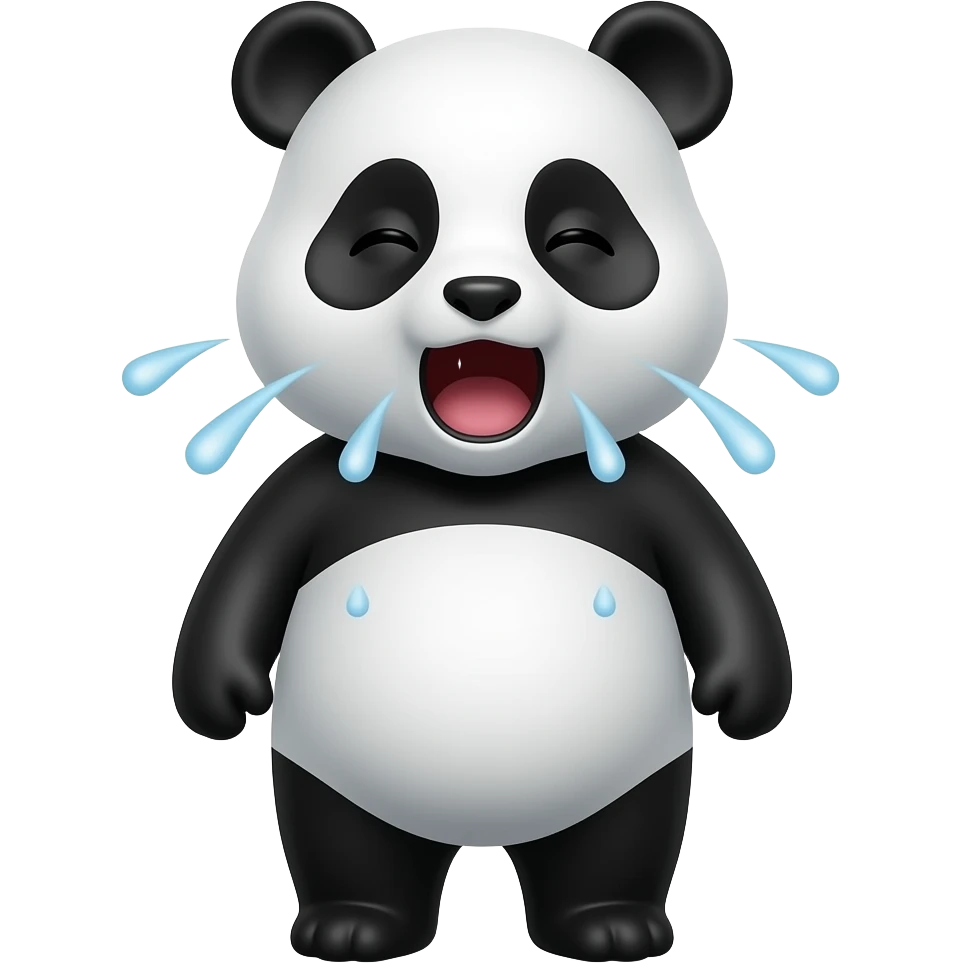 Sneezing panda emoji