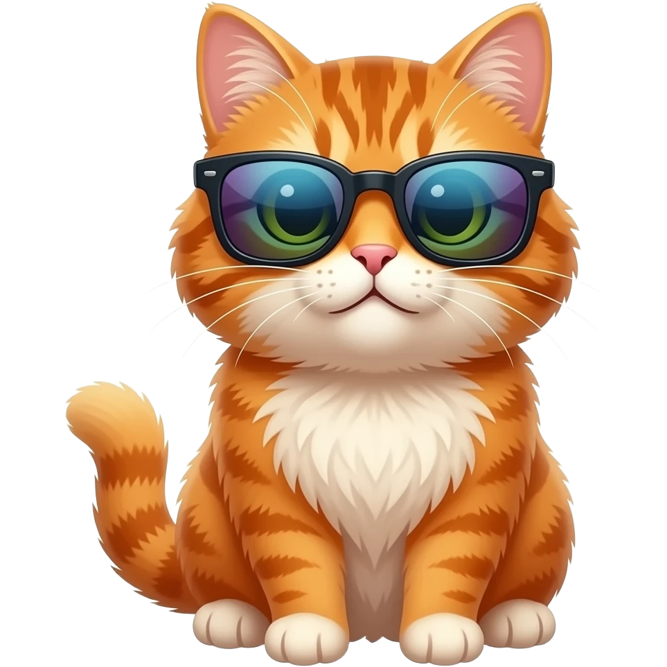 Cat wearing sunglasses emoji