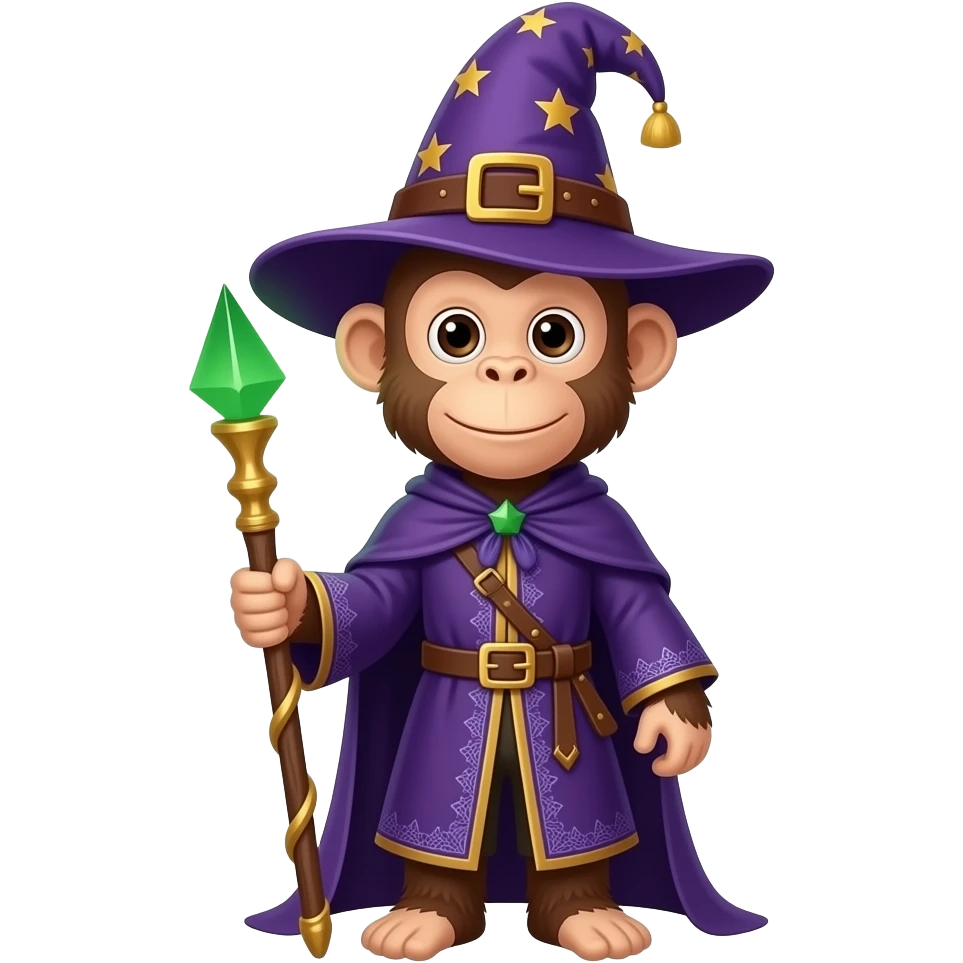 Monkey wizard emoji