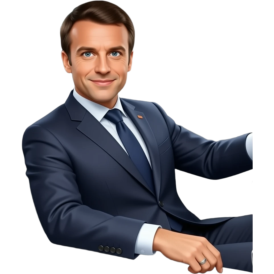 Macron in car emoji