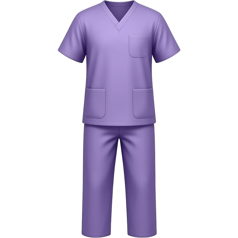 Full Scrub suit in purple emoji