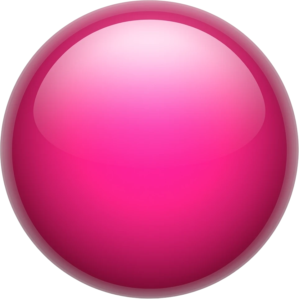 bright hot pink shiny sphere emoji