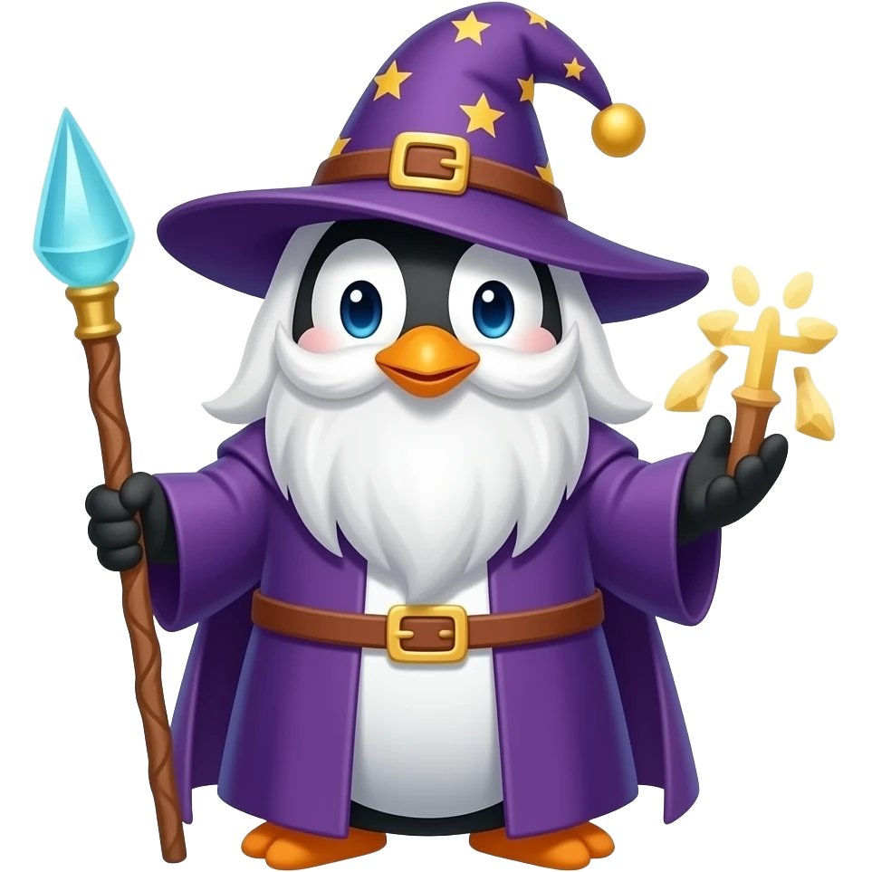Penguin Wizard emoji
