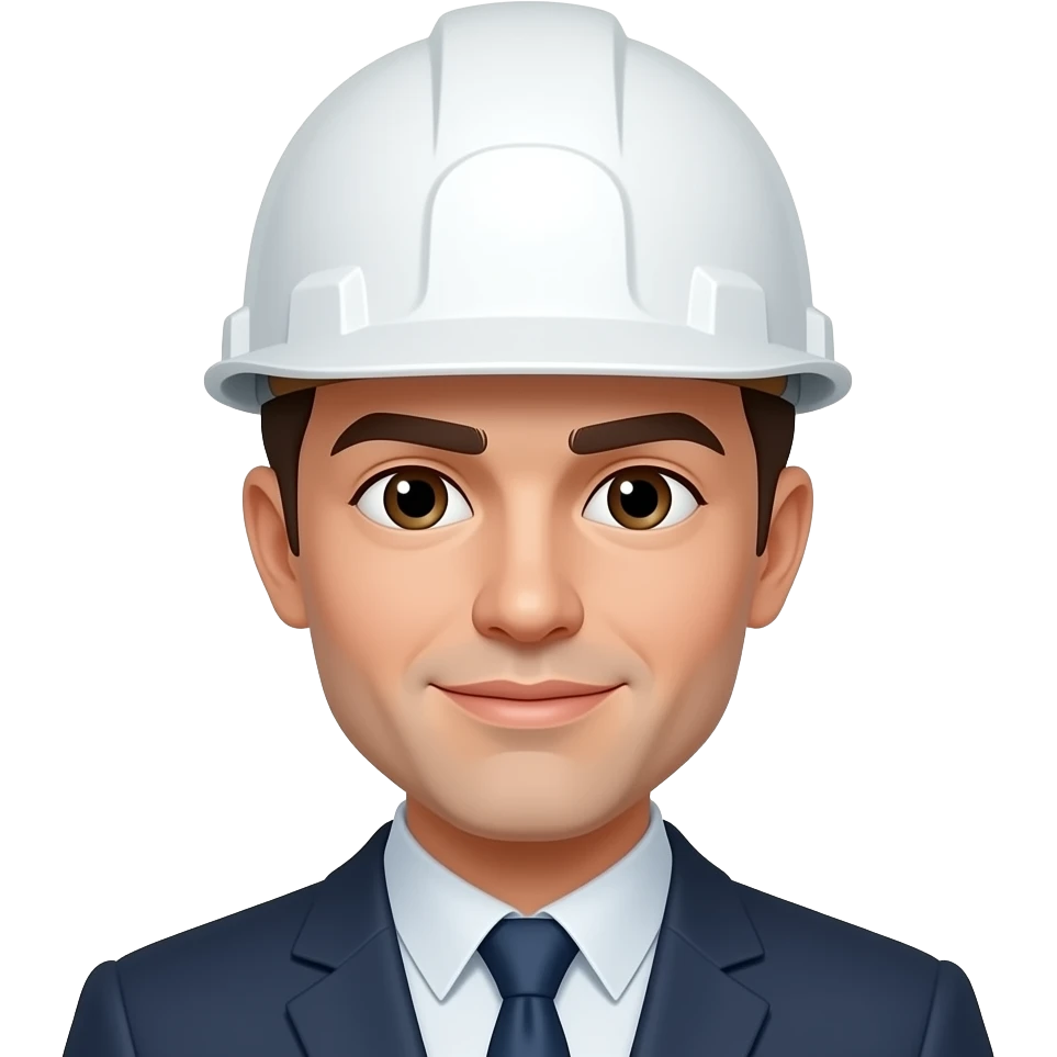Ingeniero Civil casco blanco emoji