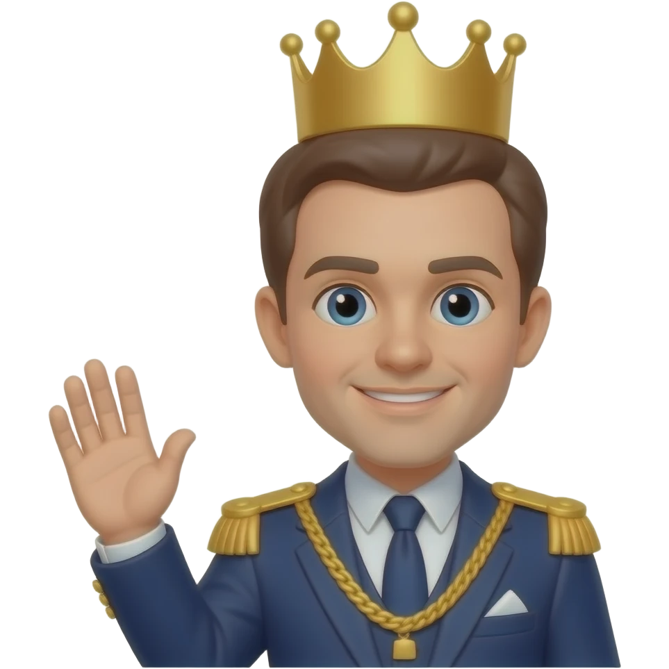 Príncipe moreno con clotte peine 37 en la mano derecha emoji