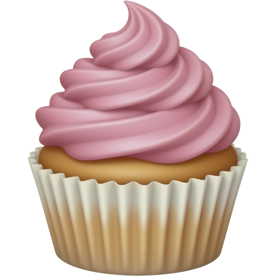 Cupcake with pink icing emoji