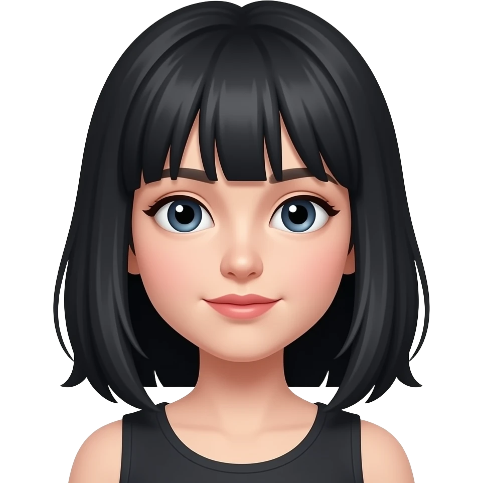 بنت شعراها اسود وسمرا emoji