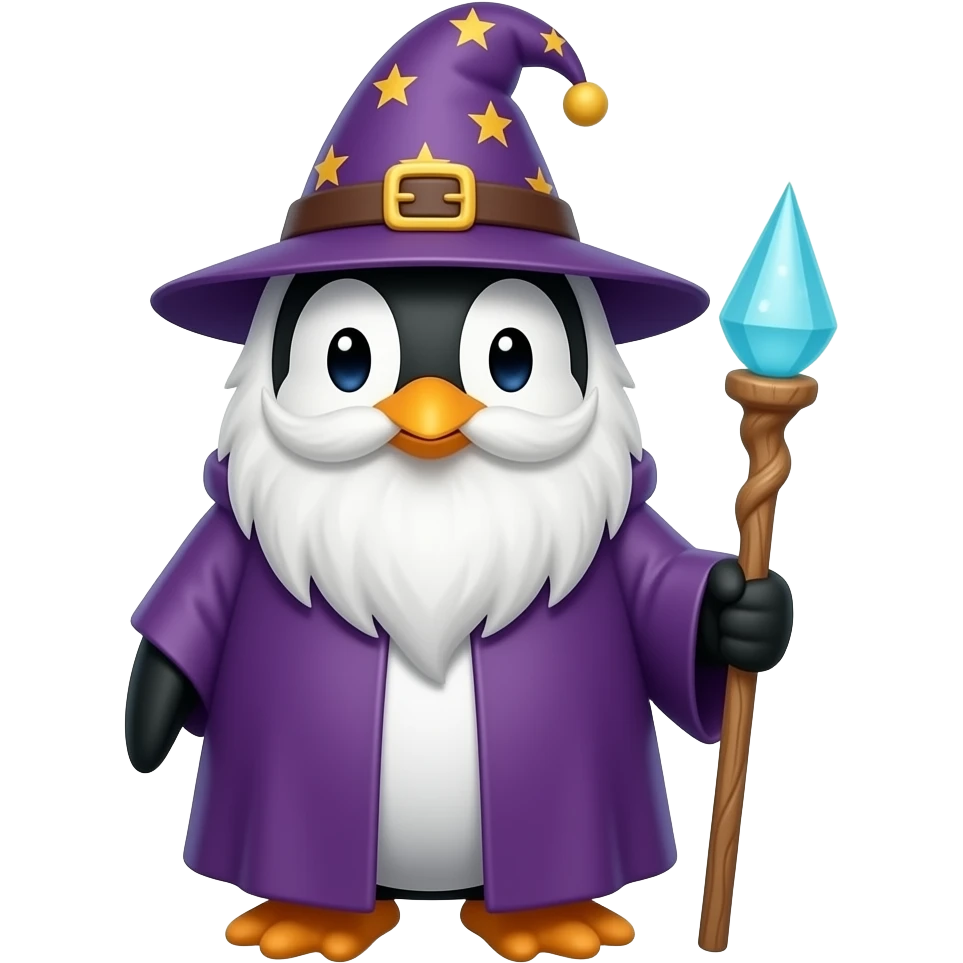 Penguin Wizard emoji
