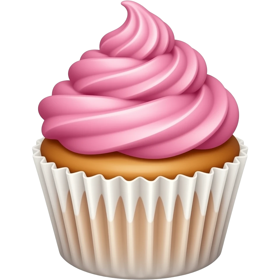 Cupcake with pink icing emoji
