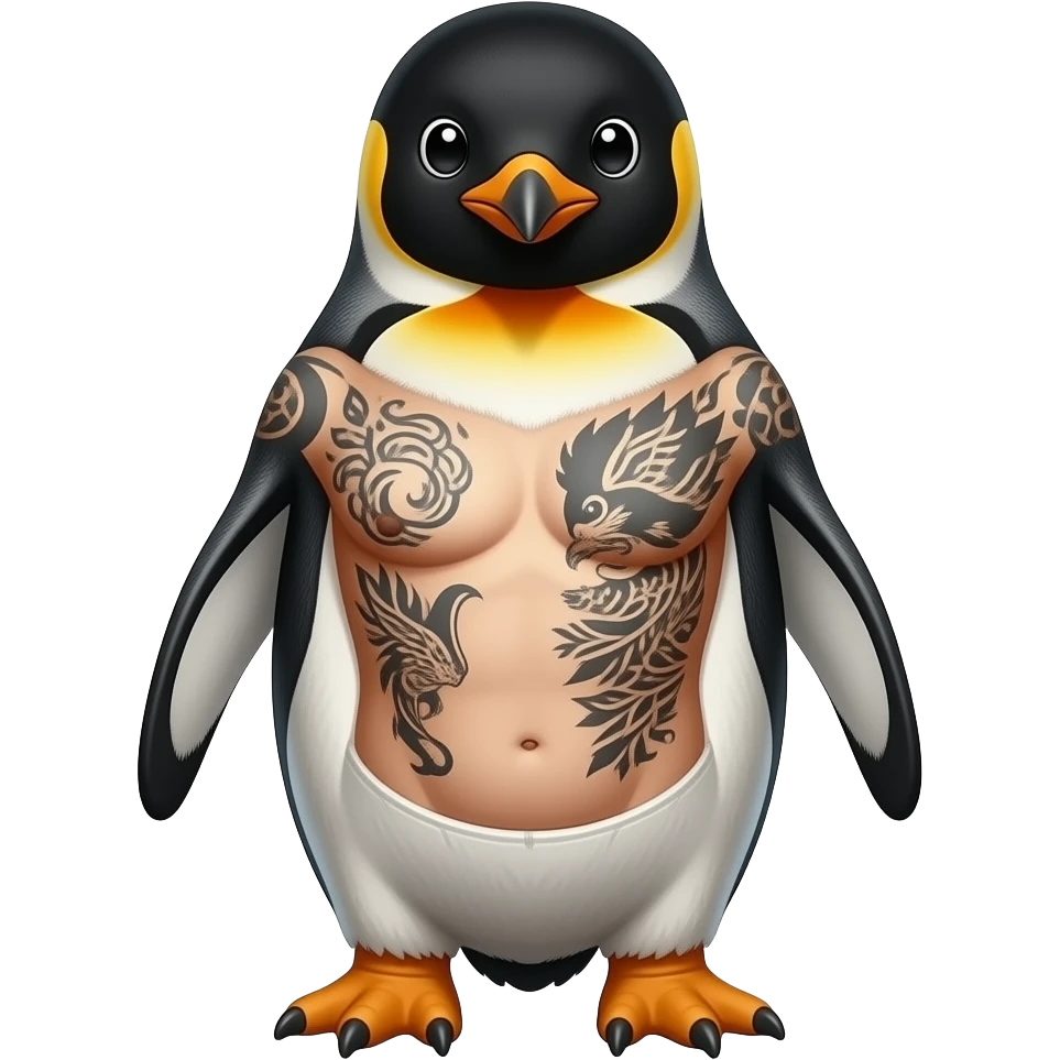 tattooed penguin emoji