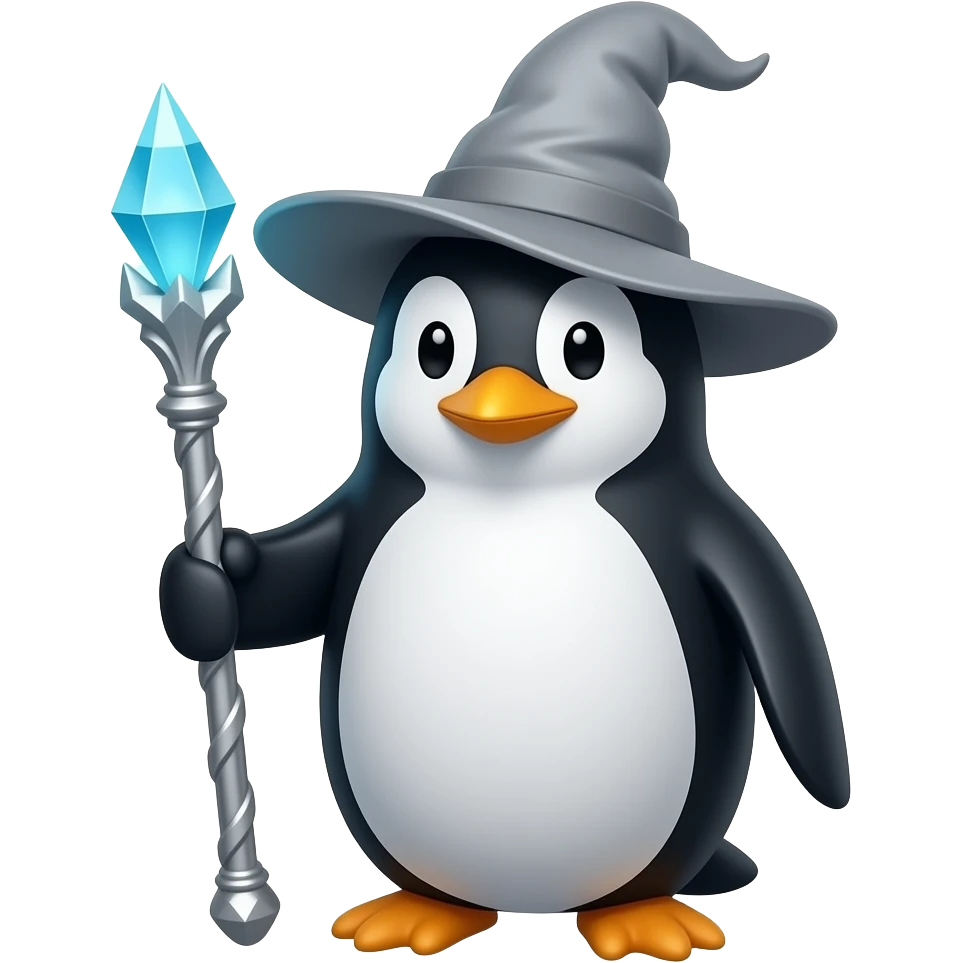 Penguin Wizard emoji