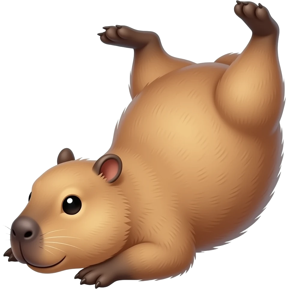 Capybara flipping emoji