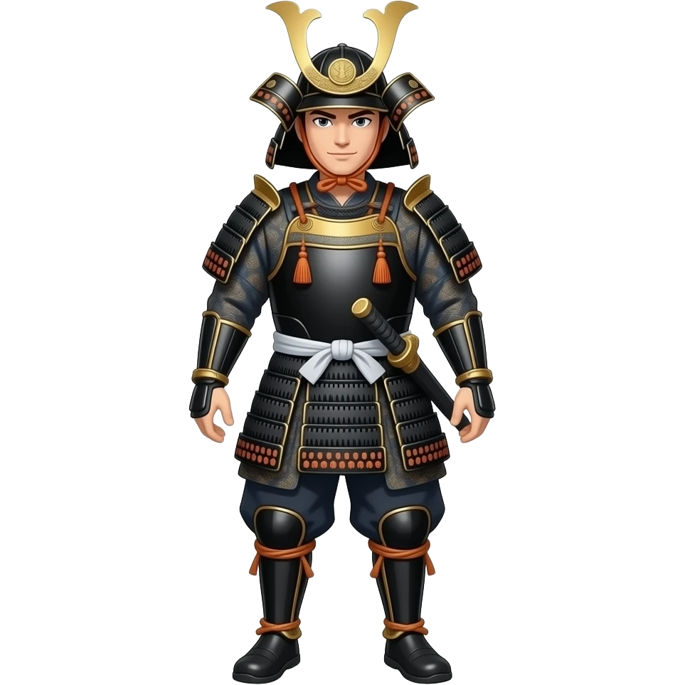 Transform into a samurai emoji