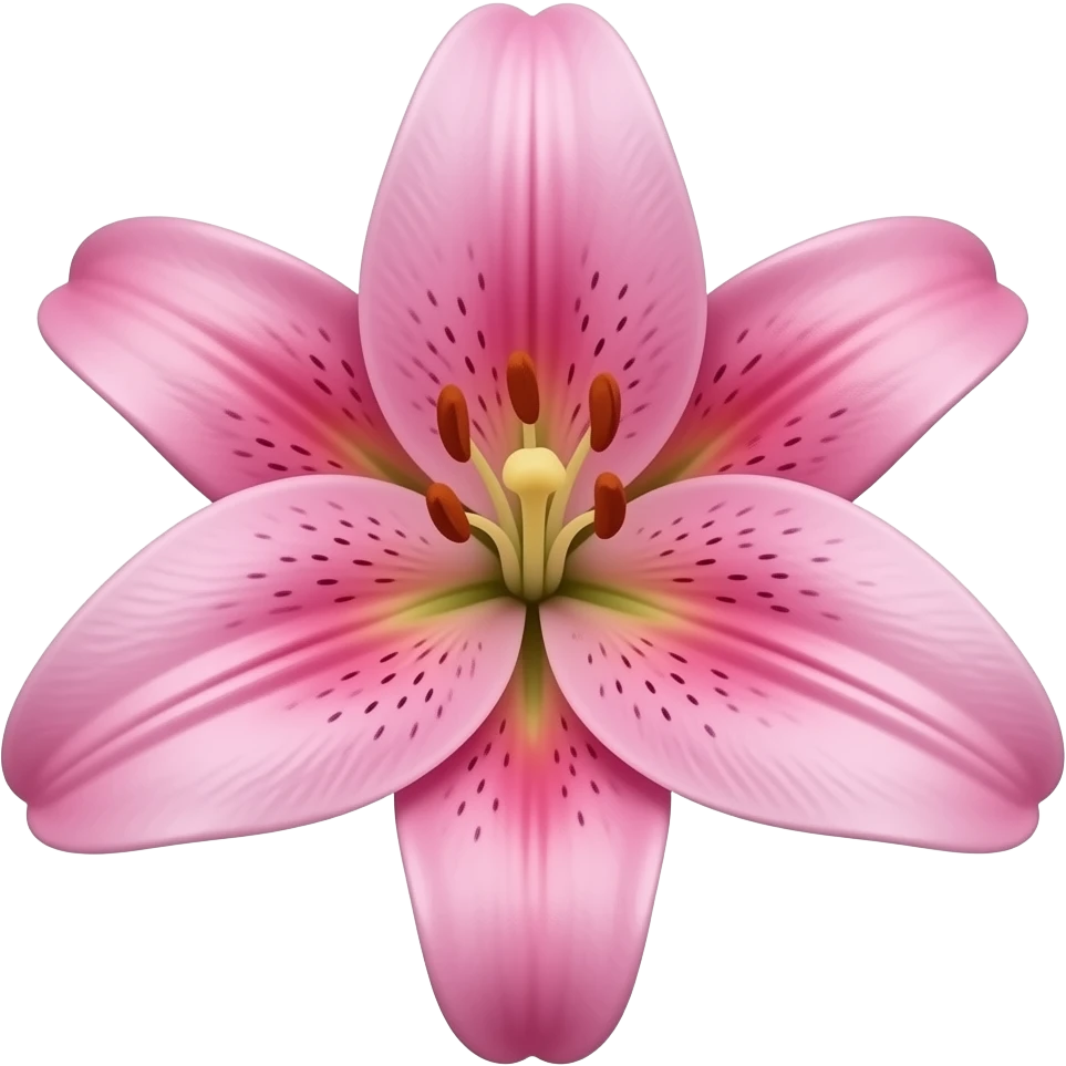 Pink lily emoji