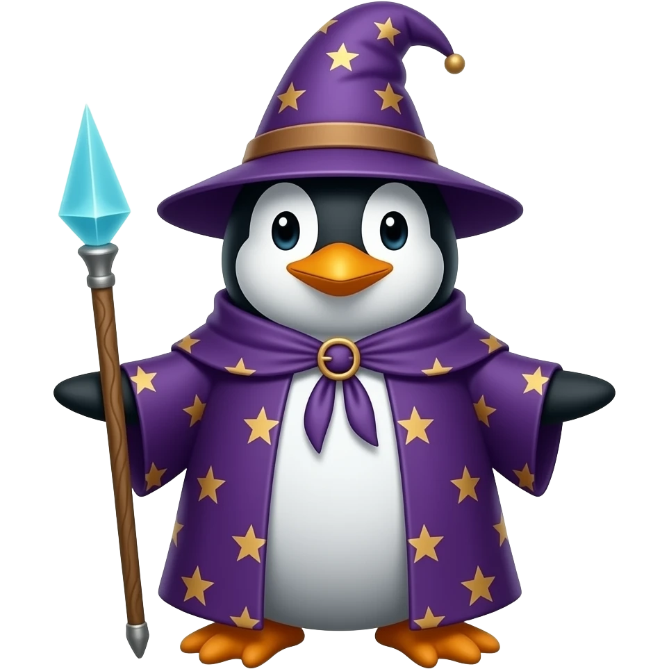 Penguin Wizard emoji