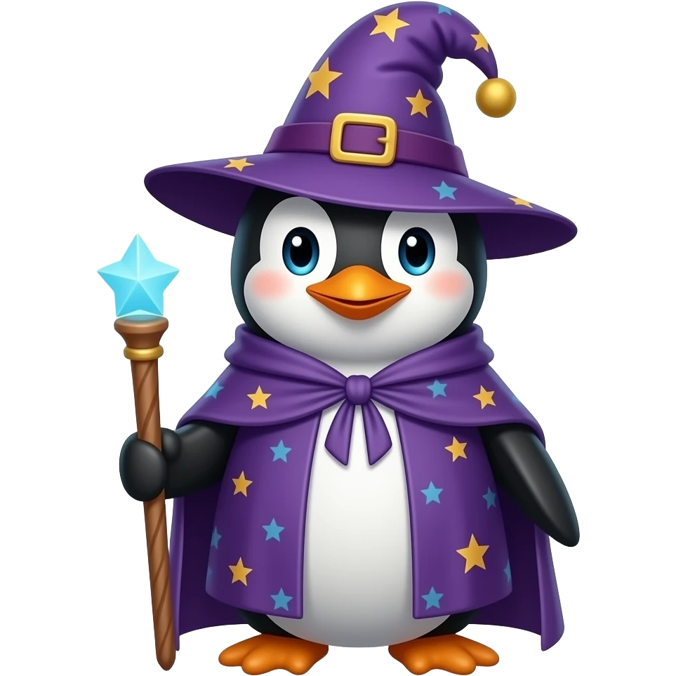 Penguin Wizard emoji