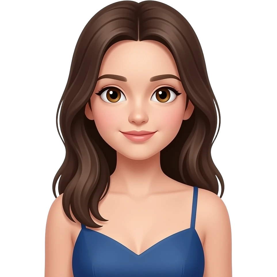 Ho un vestito celeste ho gli occhi marroni   e ho i capelli lunghi fino a sotto le spalle e ho 13 anni ho un vestito elegante Con le spalline super sottili emoji