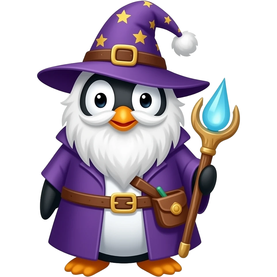 Penguin Wizard emoji