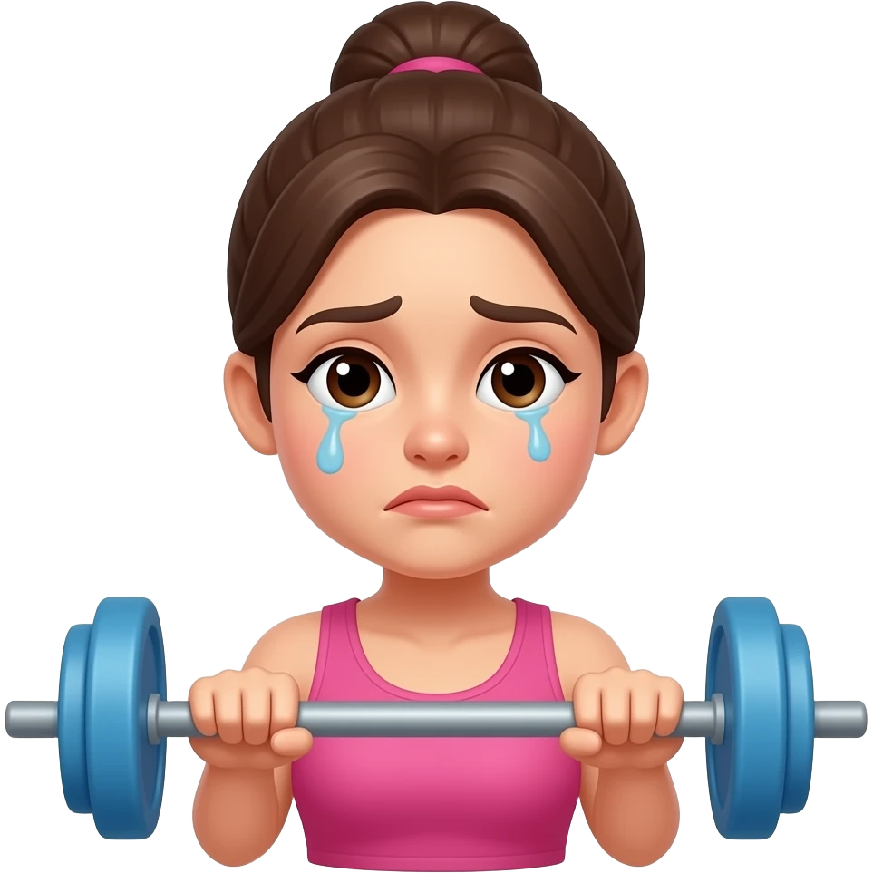 woman gym fatigue emoji