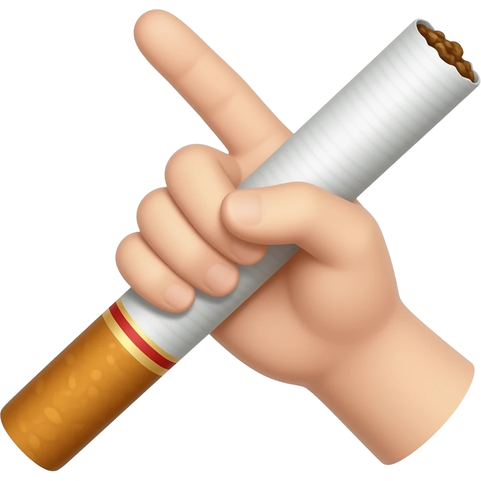 A hand-rolled cigarette twisted at both ends emoji