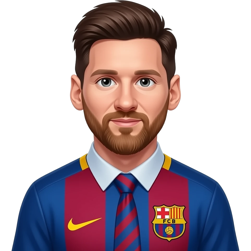 messi barcelona kravatlı emoji