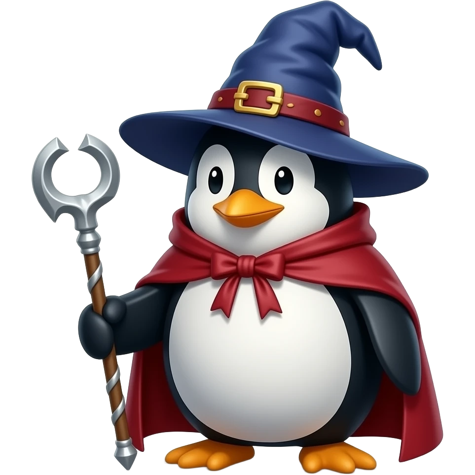 Penguin Wizard emoji