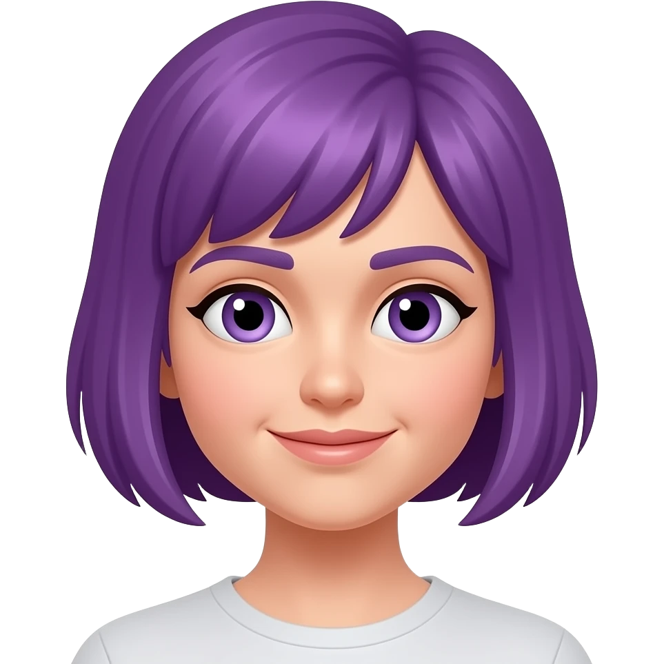 short purple hair emoji