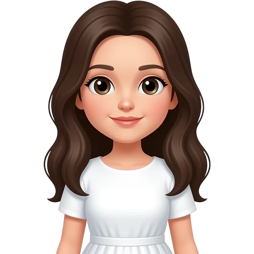 girl with white dress emoji