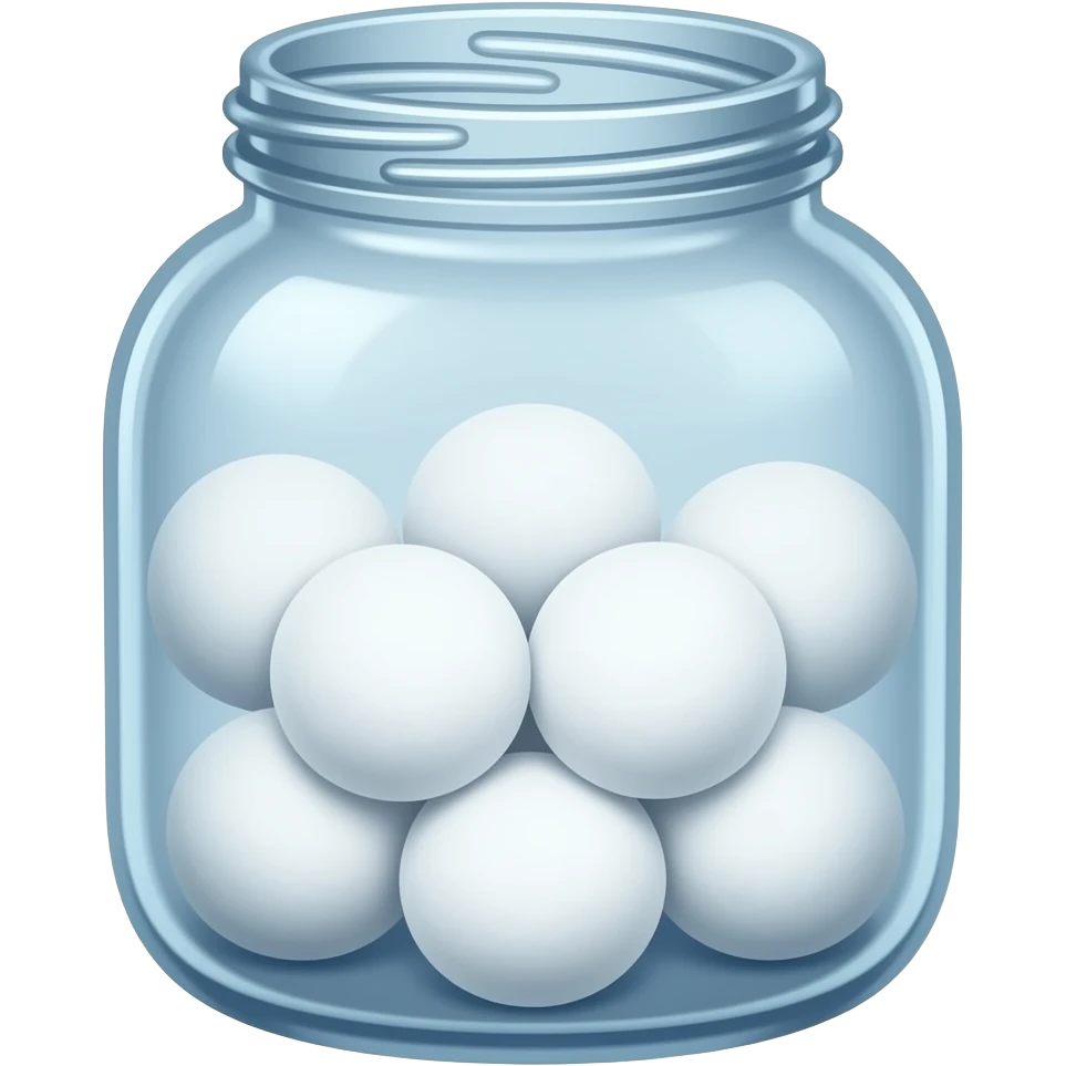 jar of cotton balls emoji