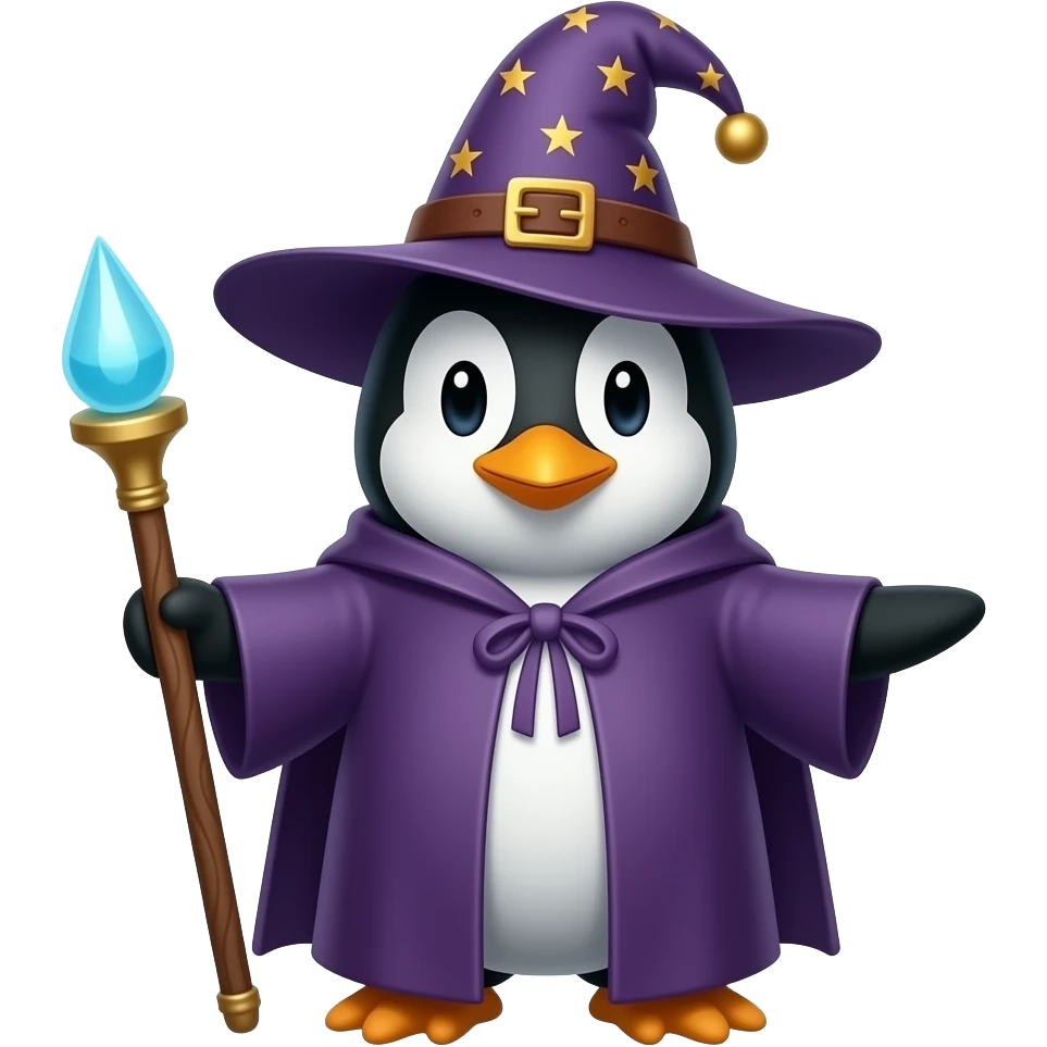 Penguin Wizard emoji