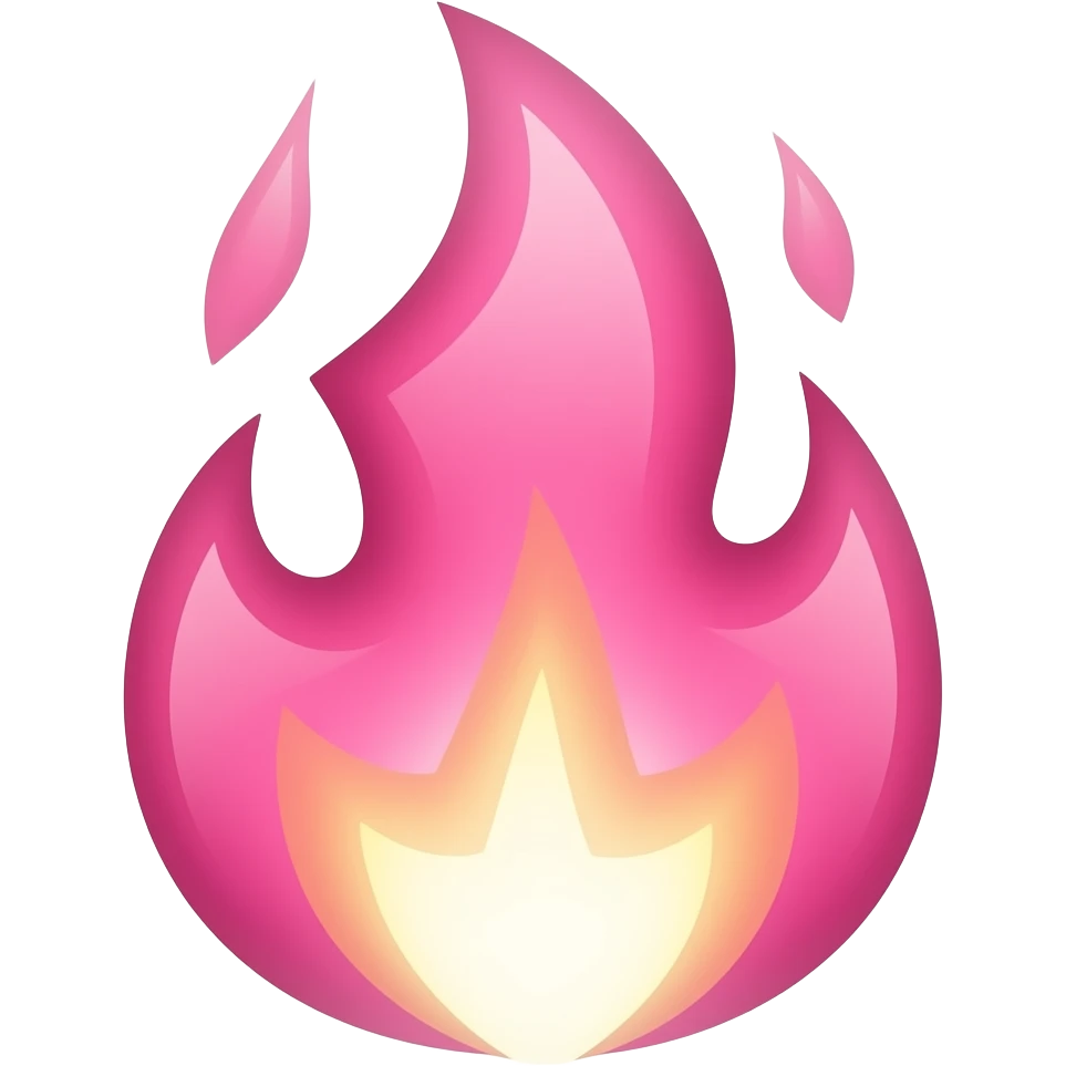 Pink fire emoji