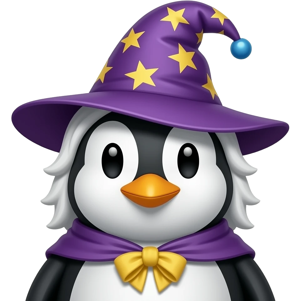Penguin Wizard emoji
