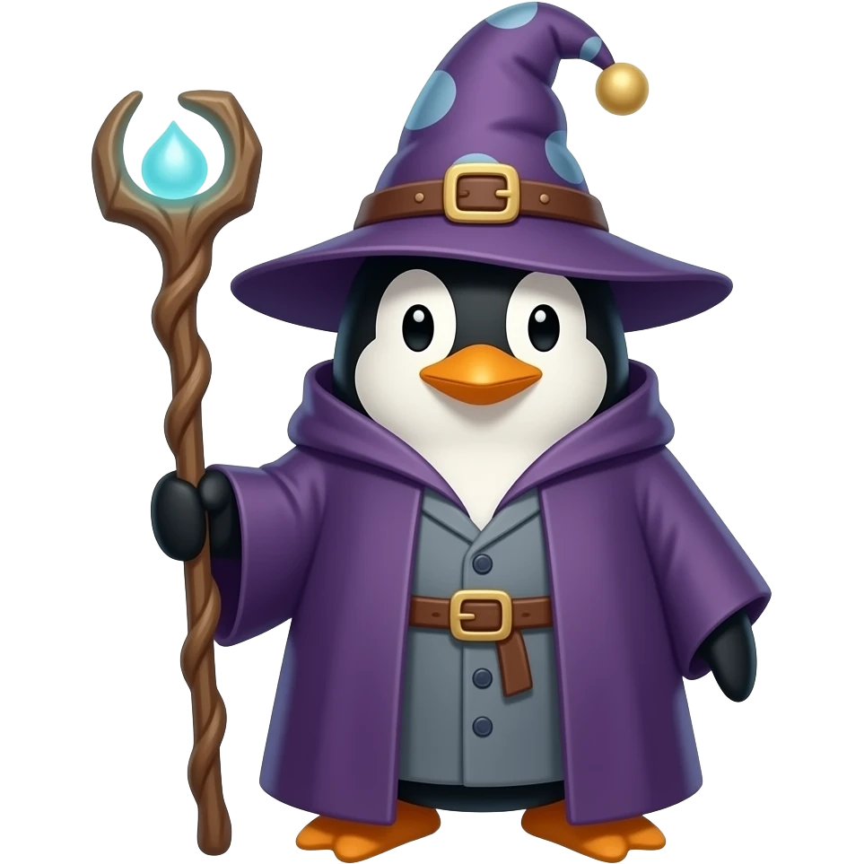 Penguin Wizard emoji