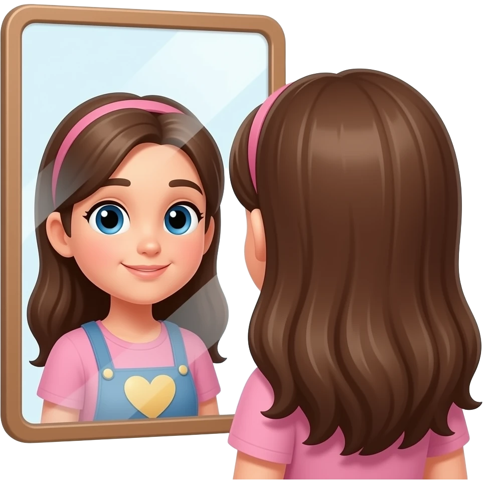 girl looking in the mirror emoji