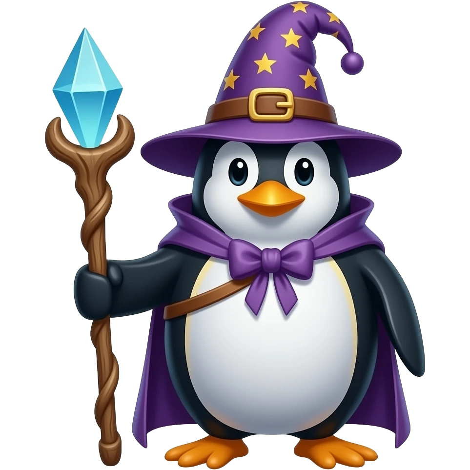 Penguin Wizard emoji