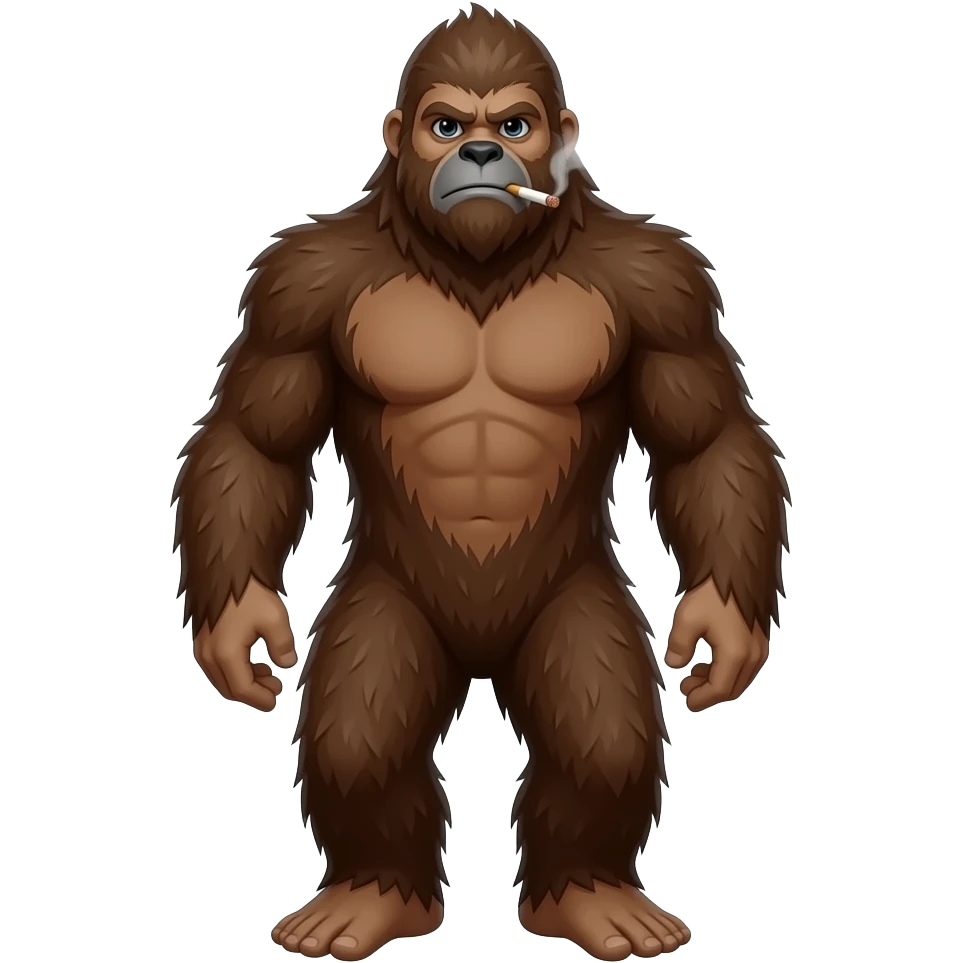 Sasquatch smoking emoji