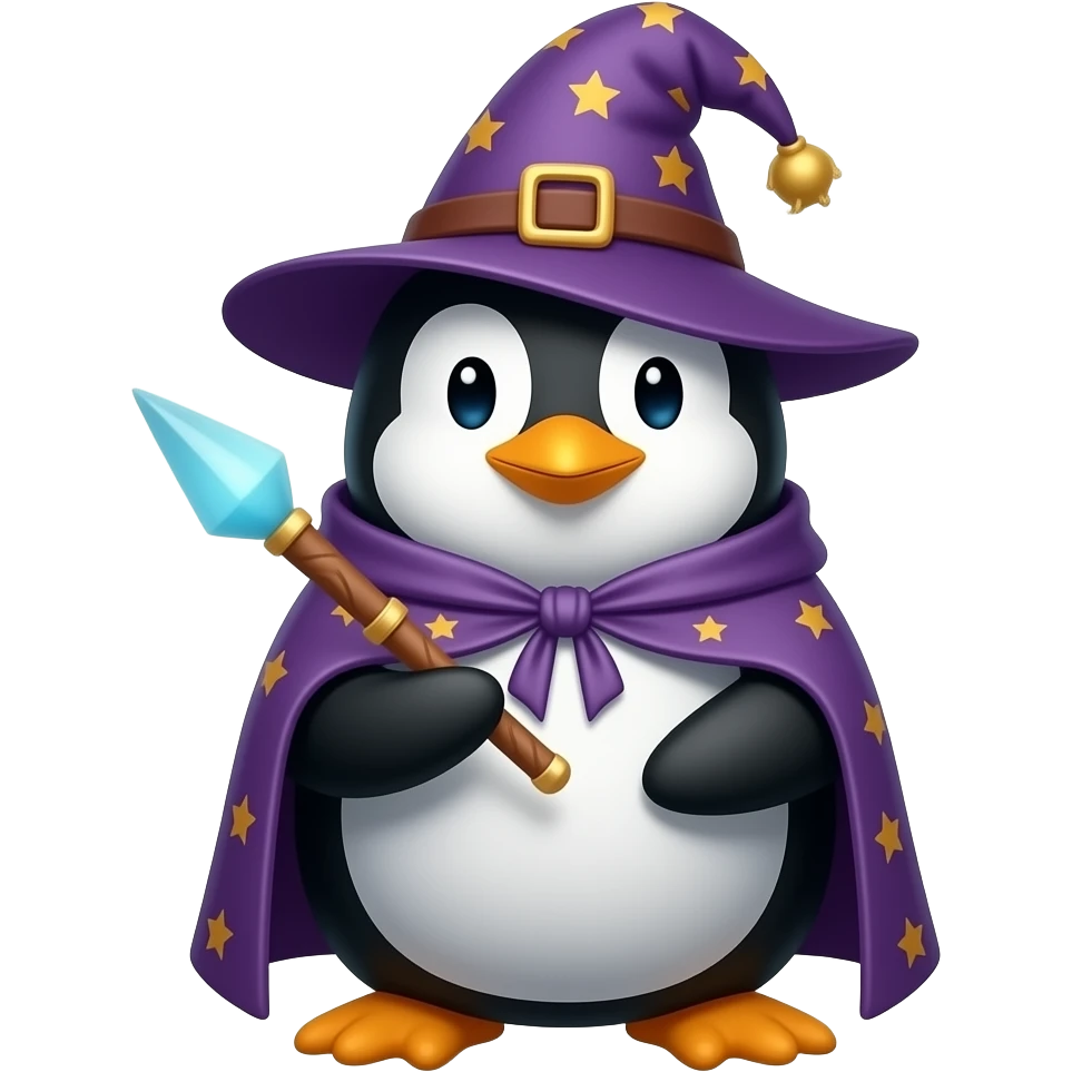 Penguin Wizard emoji
