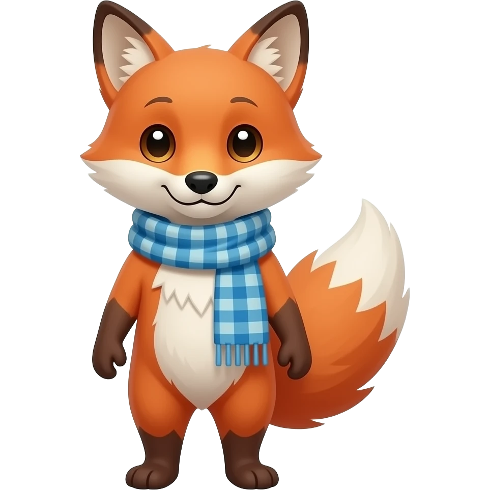 fox wearing scarves emoji