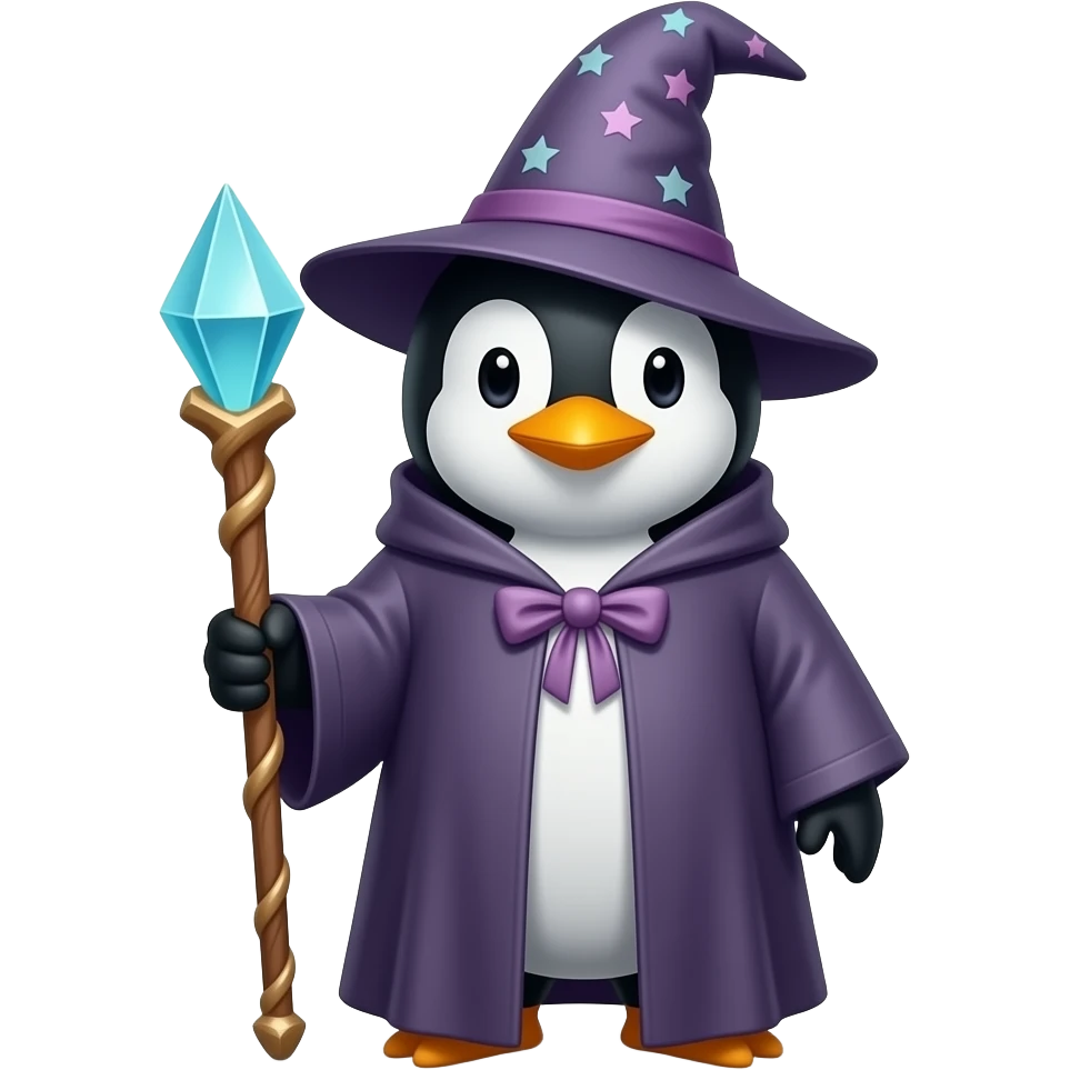 Penguin Wizard emoji