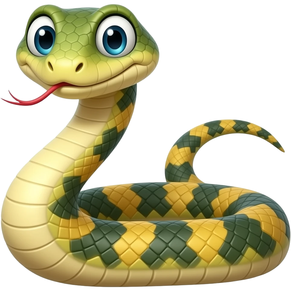 Funny snake emoji