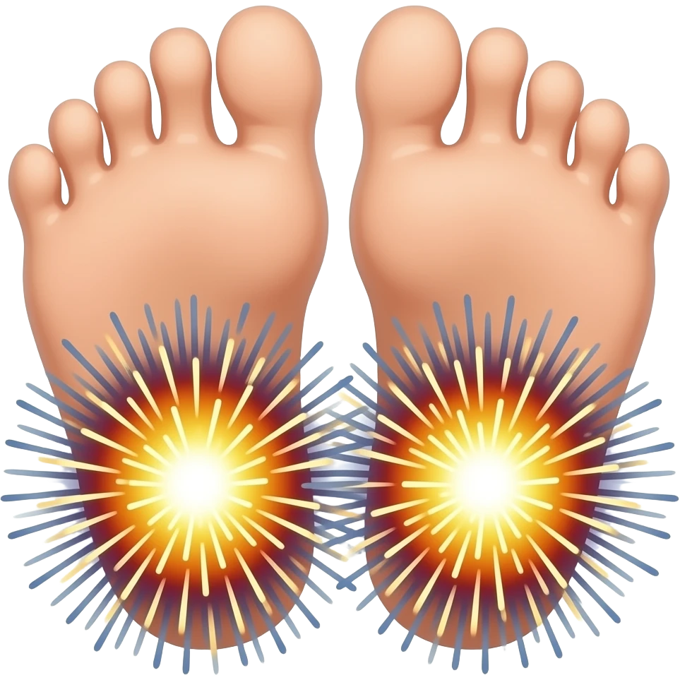 Fireworks shooting out toes emoji