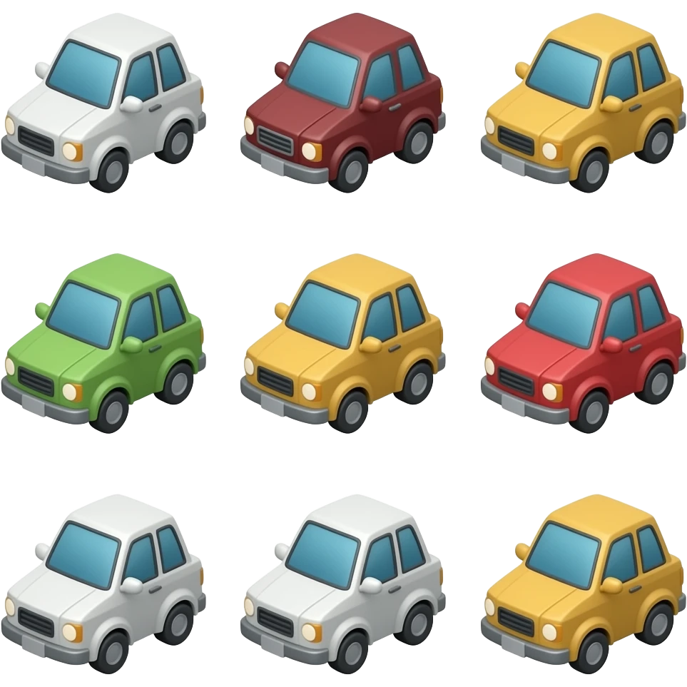 Lowpoly 3d tooned vehicles pack emoji