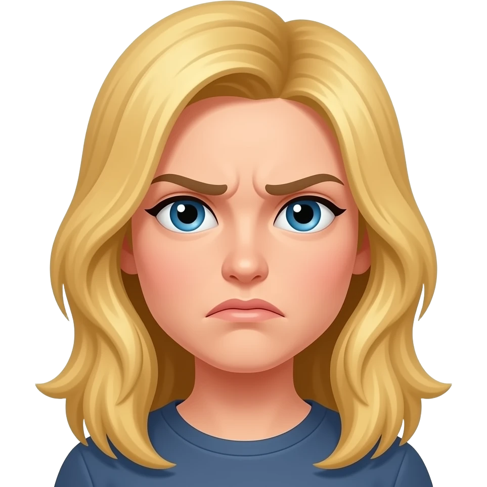 5. Passive Aggressive Girlfriend    Weaponised sarcasm and guilt trips. looks very upset and blonde emoji