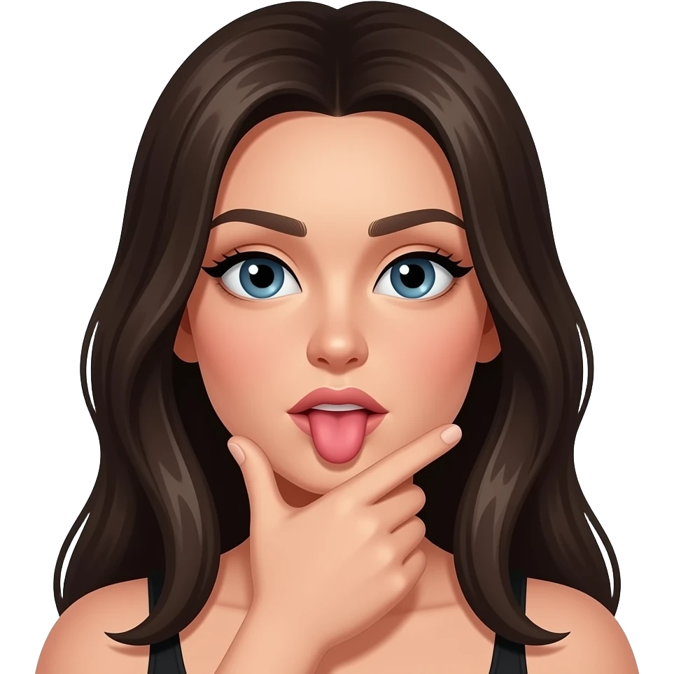 throat choke penis female sexual long hair emoji