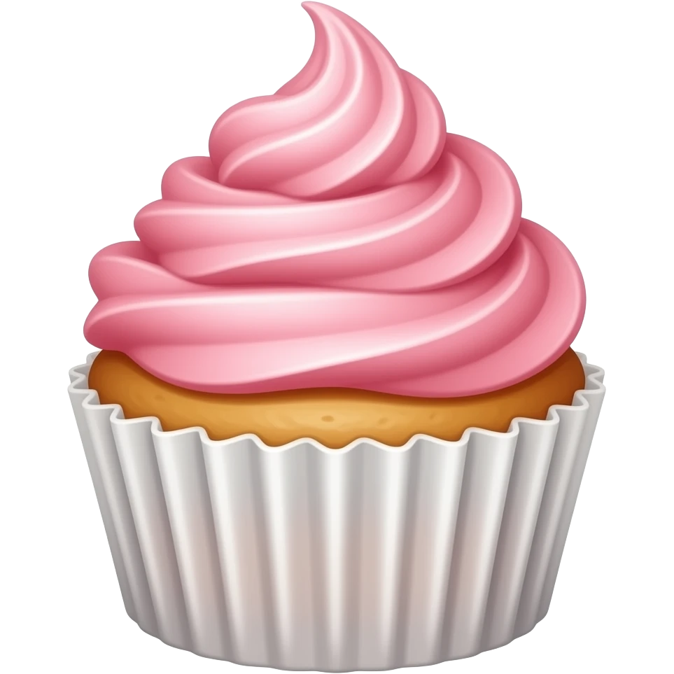 Cupcake with pink icing emoji