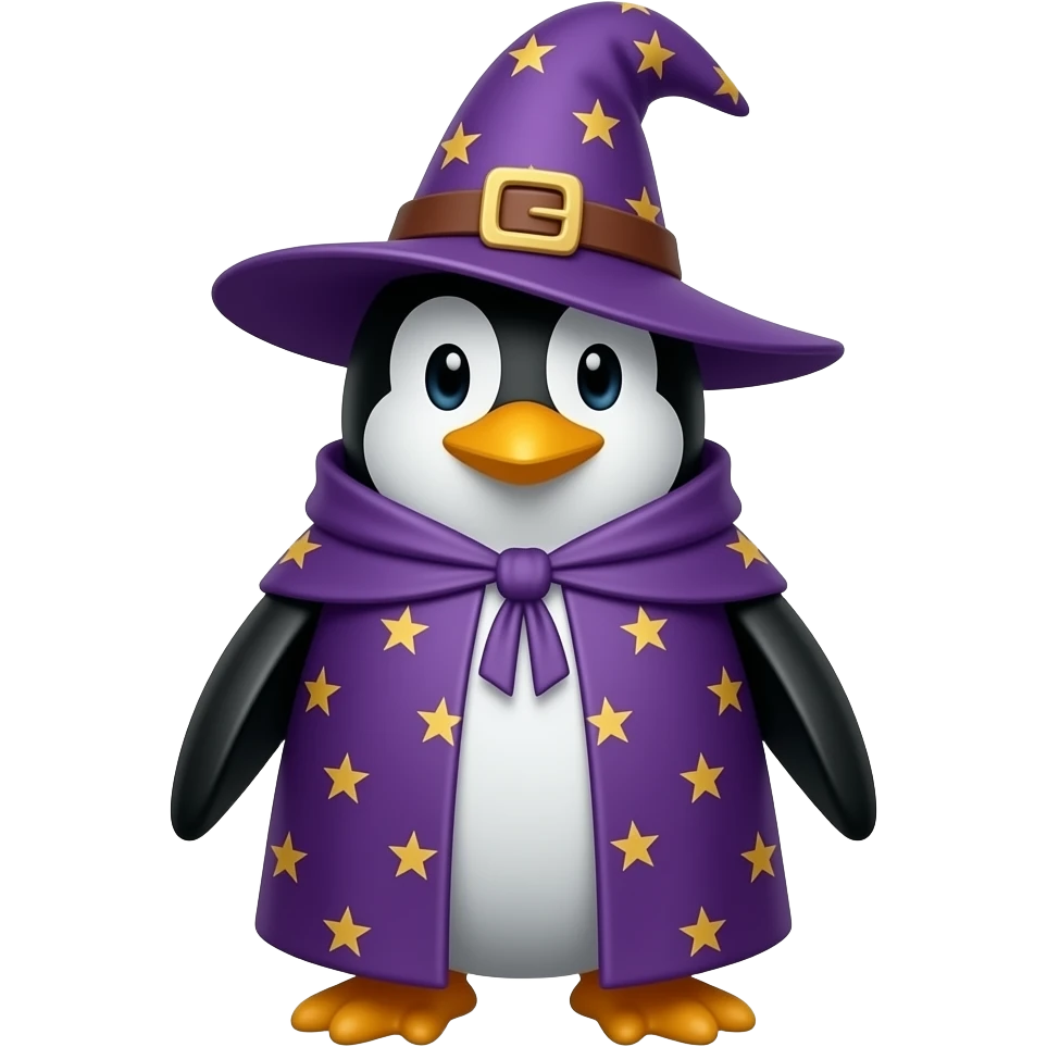 Penguin Wizard emoji